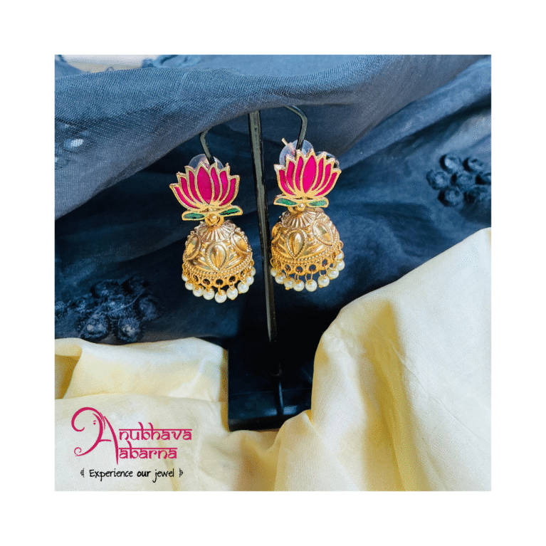 Manju inspired lotus Jhumkha earring in 3 colors